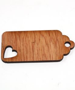 Laser cut Plywood Gift, luggage Tags with Heart cut outs scrapbooking crafts