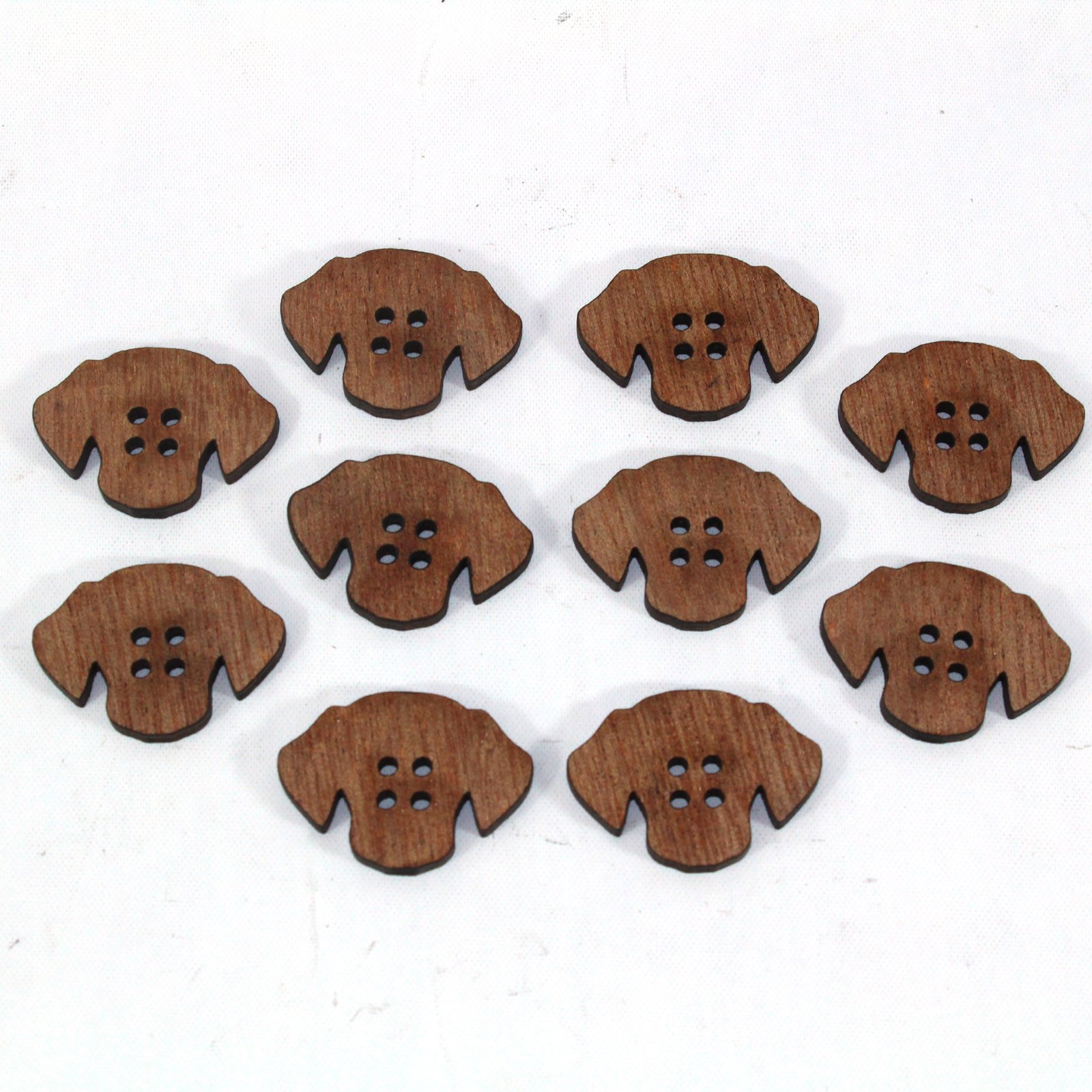 dog head buttons 10