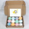 Reduced plastic Fizzy Friday Bath Bombs of 12 x 65g Round gift set Bee Beautiful