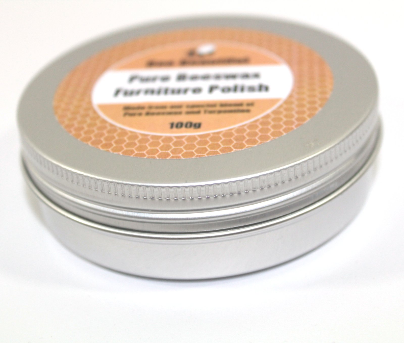 close up of a 100g tin of polish