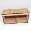 OO Gauge Model Railway MDF Laser Cut Tractor Shed - open sided Barn 00