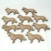 Sheep Dog laser cut plywood animal shapes 100mm x 5mm with and without holes