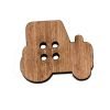 10 Tractor Shaped Laser cut Wooden Buttons