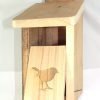 Robin Bird Box Wooden Personalised Handmade from recycled wood by Bee Beautiful