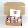10 x Reduced plastic Rainbow Bath Bombs