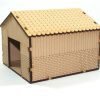 OO Gauge Model Railway MDF Laser Cut Large Barn / open fronted Farmyard Barn