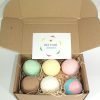 Bee Beautiful Mixed Large Round Bath Bombs Gift Box reduced plastic 6 x 175g