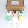 Bee Beautiful Mixed Large Round Bath Bombs Gift Box reduced plastic 6 x 175g