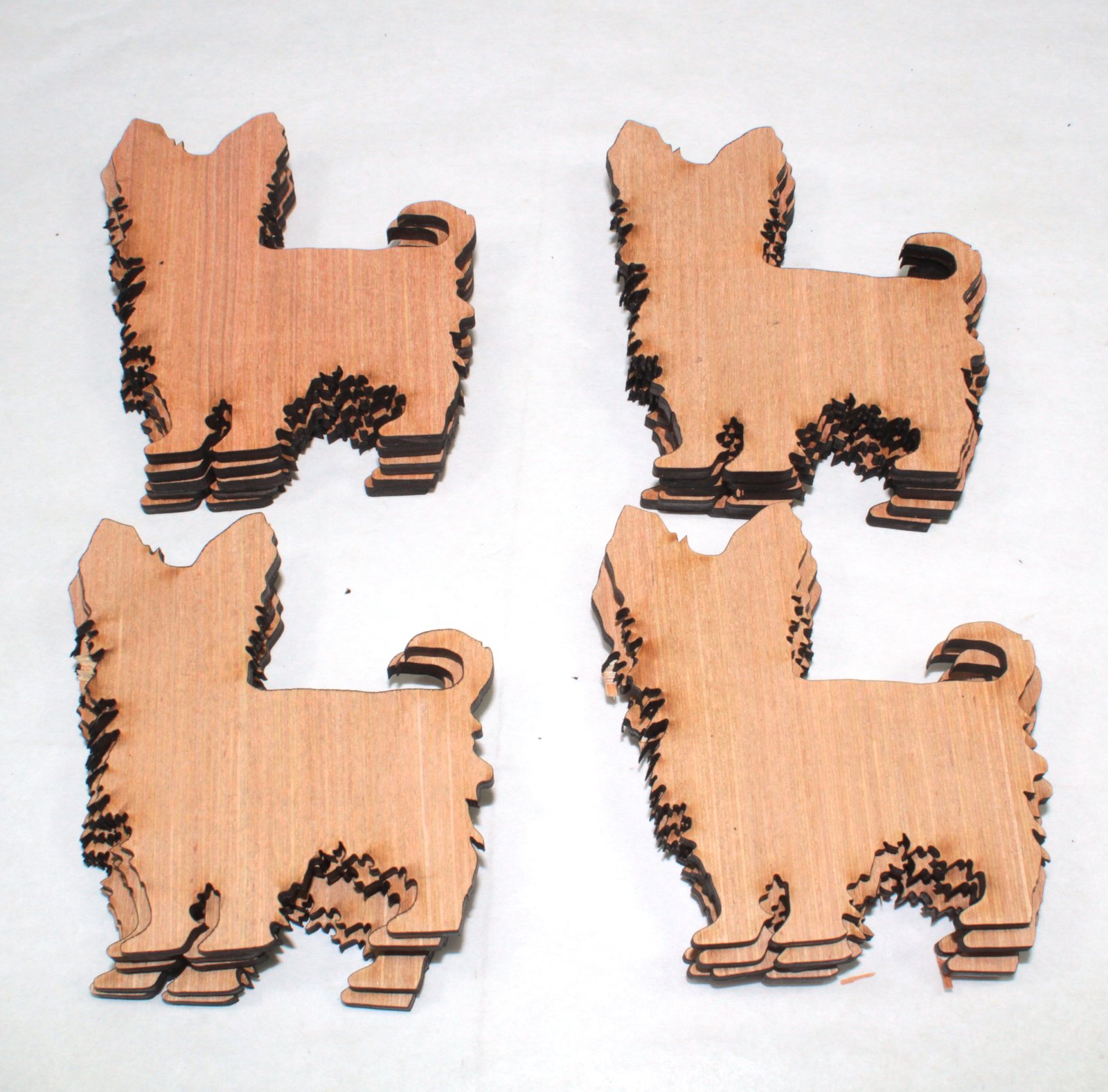 20 laser cut plywood yorkie dog