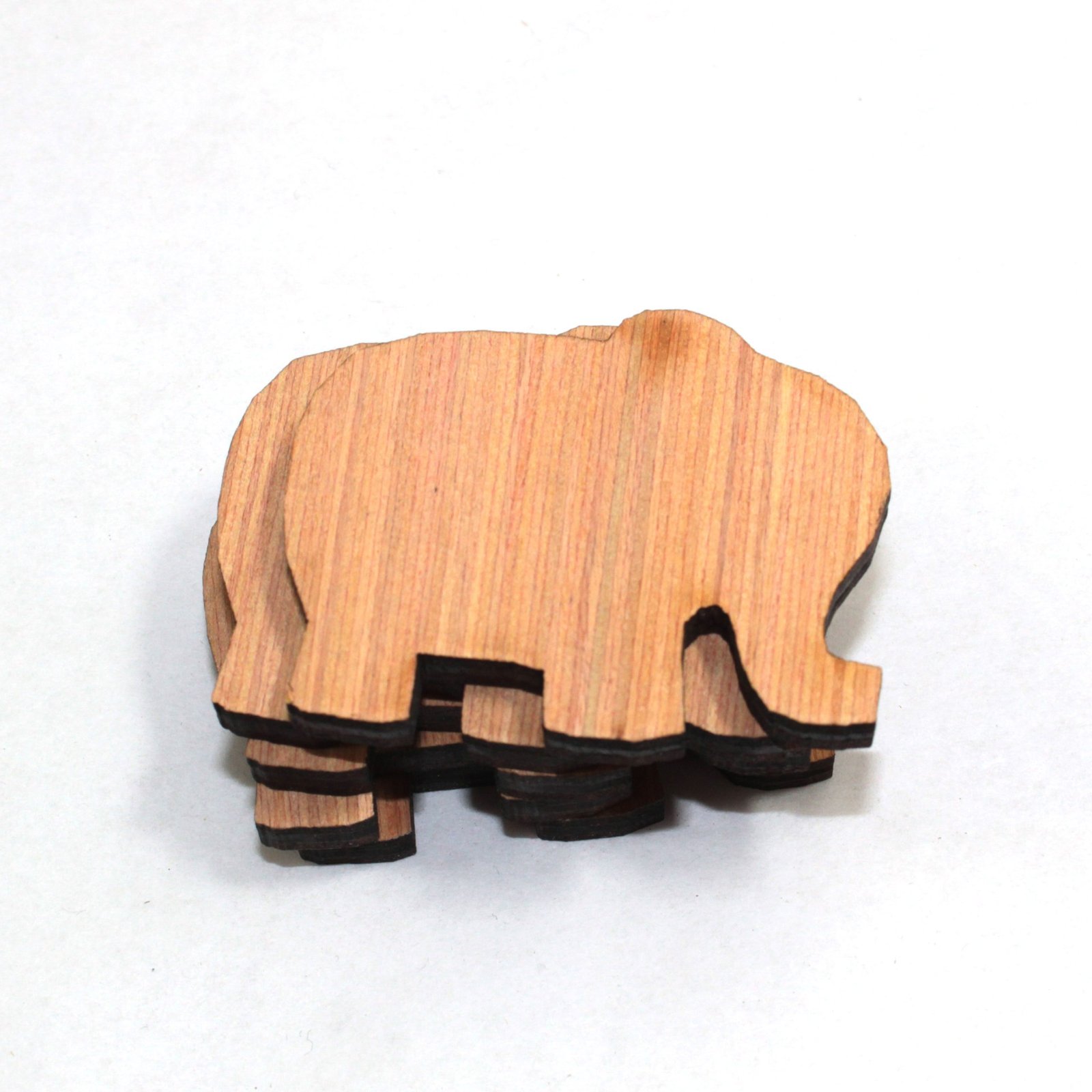 stacked laser cut plywood elephants