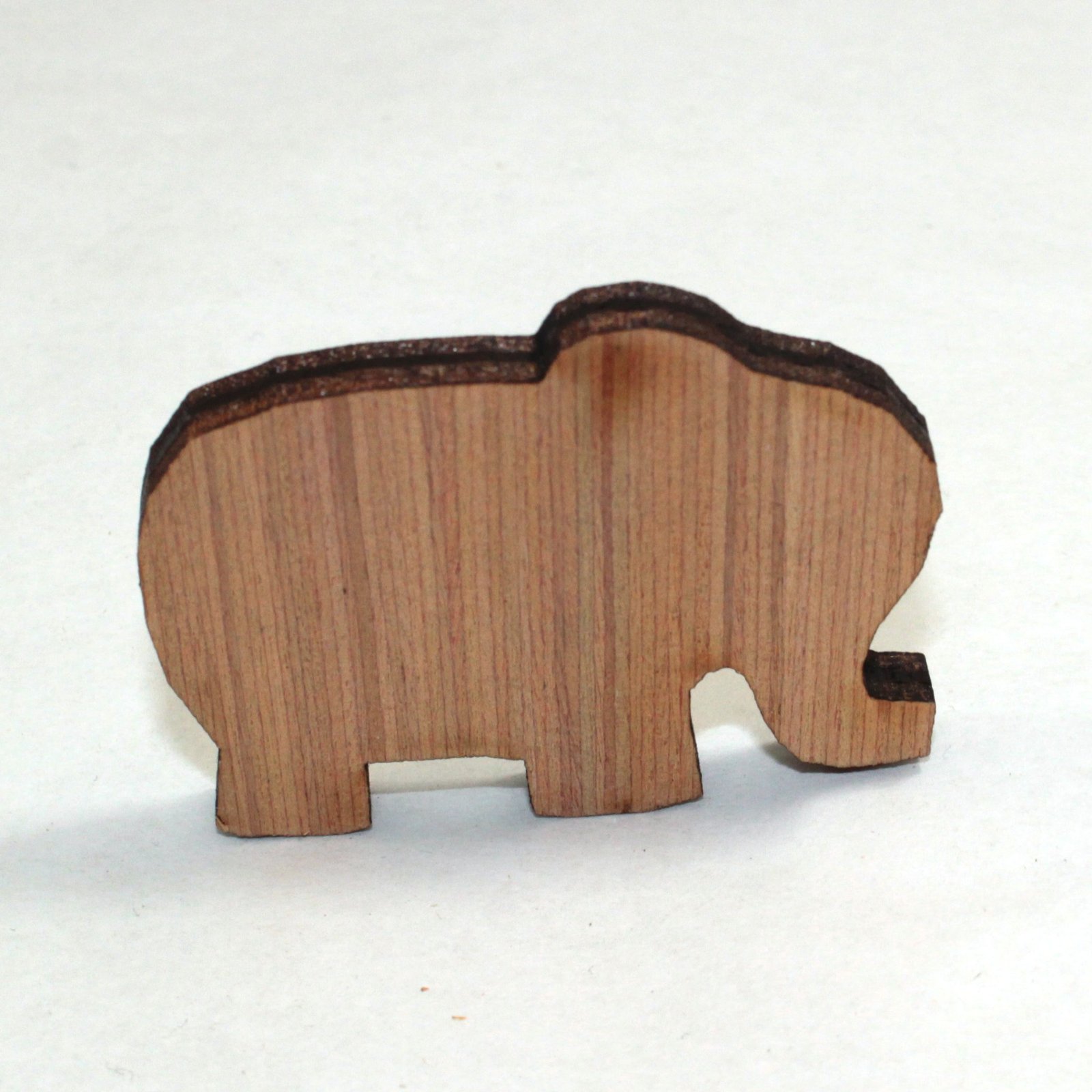 stood up laser cut plywood elephants