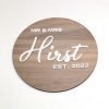 wedding guest book alternative round sign