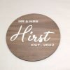 wedding guest book alternative round sign
