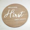 wedding guest book alternative round sign