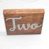 wooden wedding table numbers