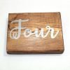 wooden wedding table numbers