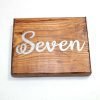 wooden wedding table numbers