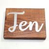 wooden wedding table numbers
