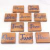 wooden wedding table numbers