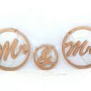Mr & Mrs hanging wood signs
