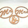 Mr & Mrs hanging wood signs