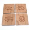 hedgehog cherry coasters