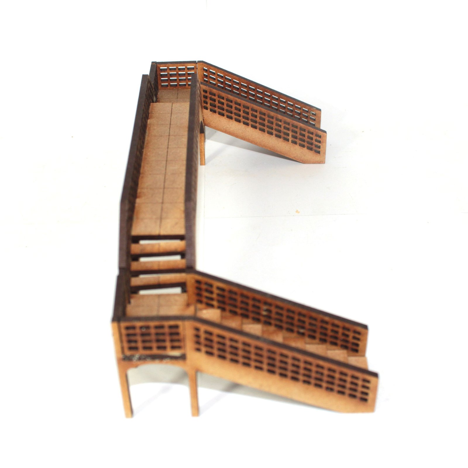 side view os assembles oo gaugle model railway bridge