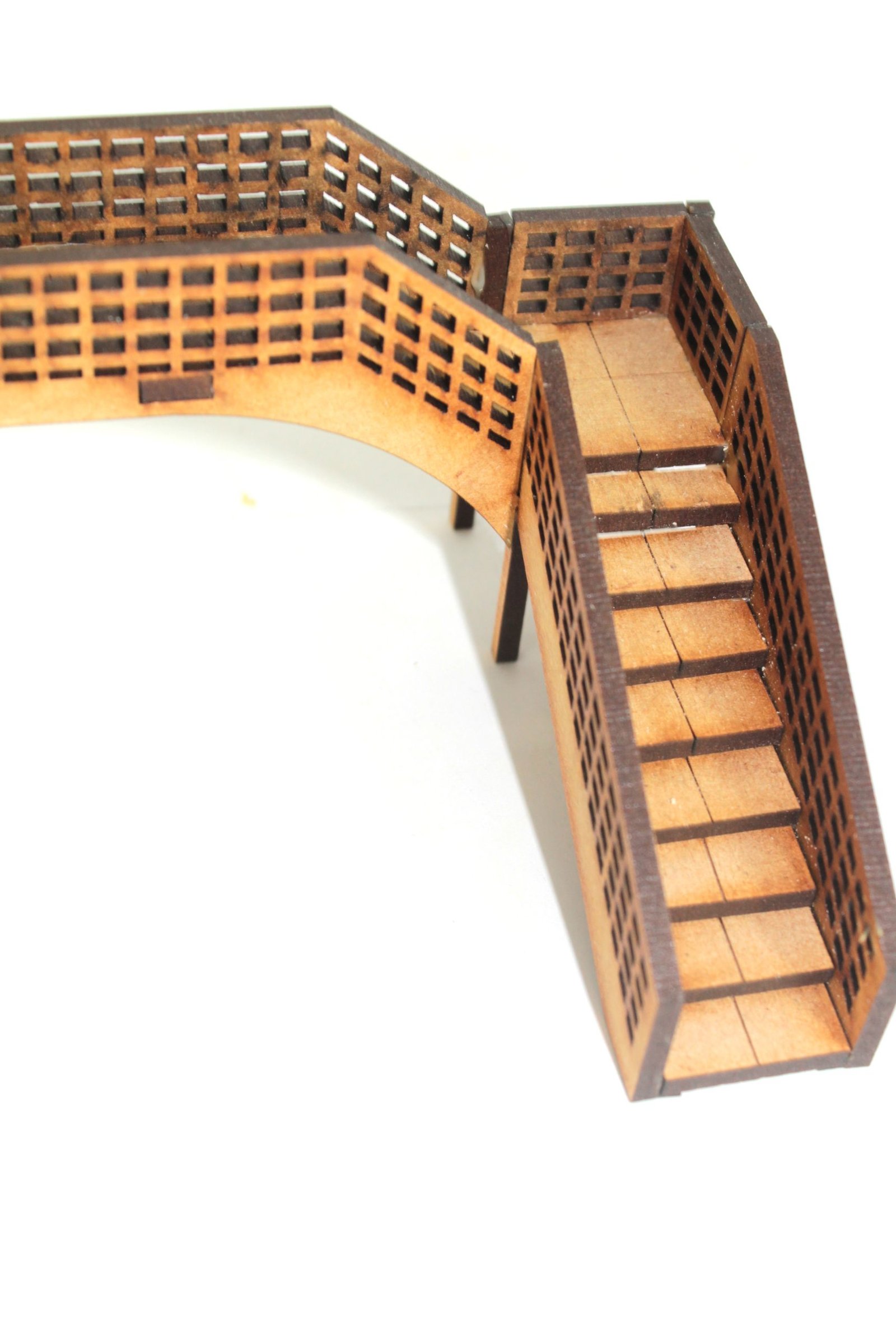 close up of footbridge stairs