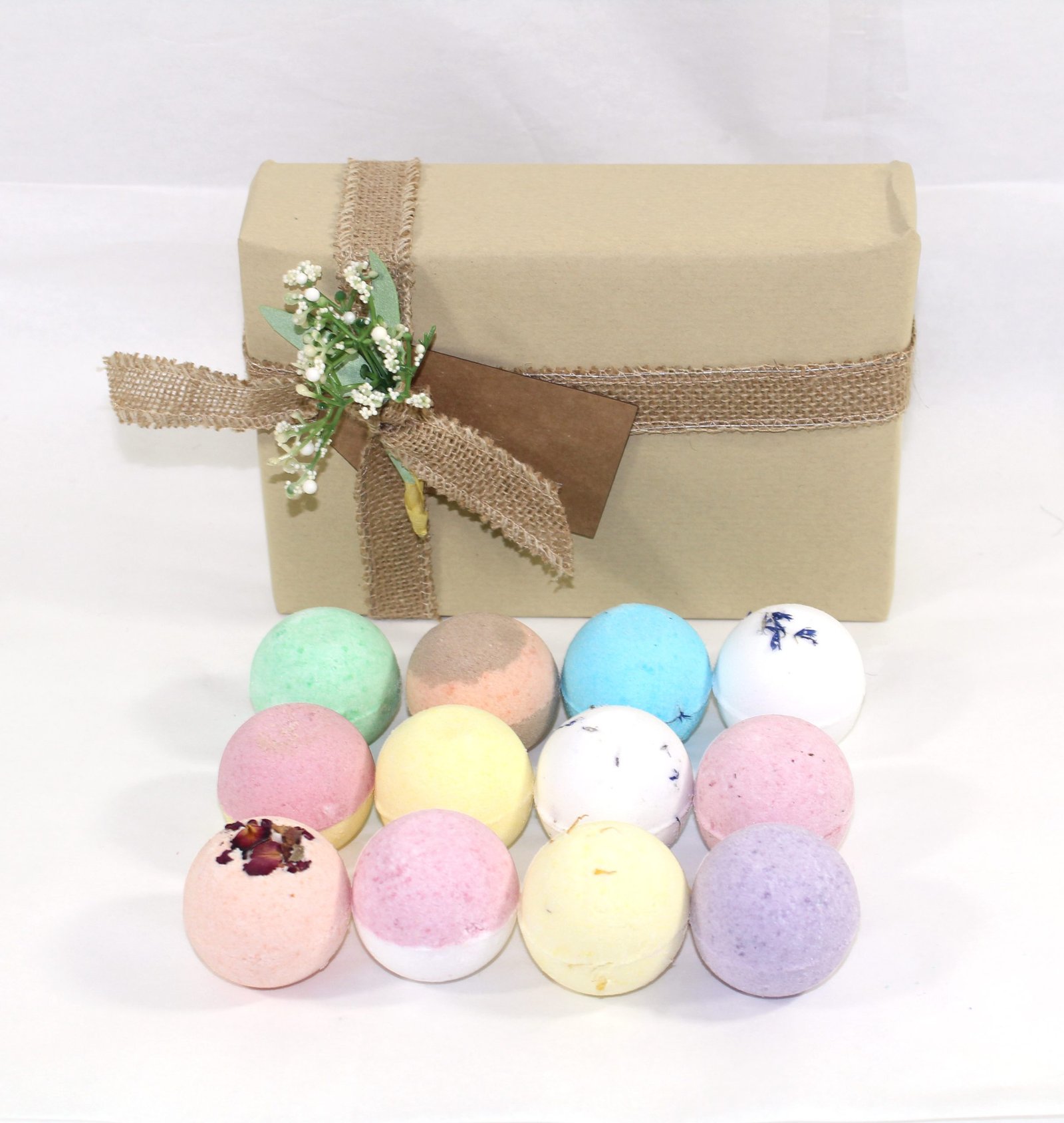 bath bombs and gift wrap
