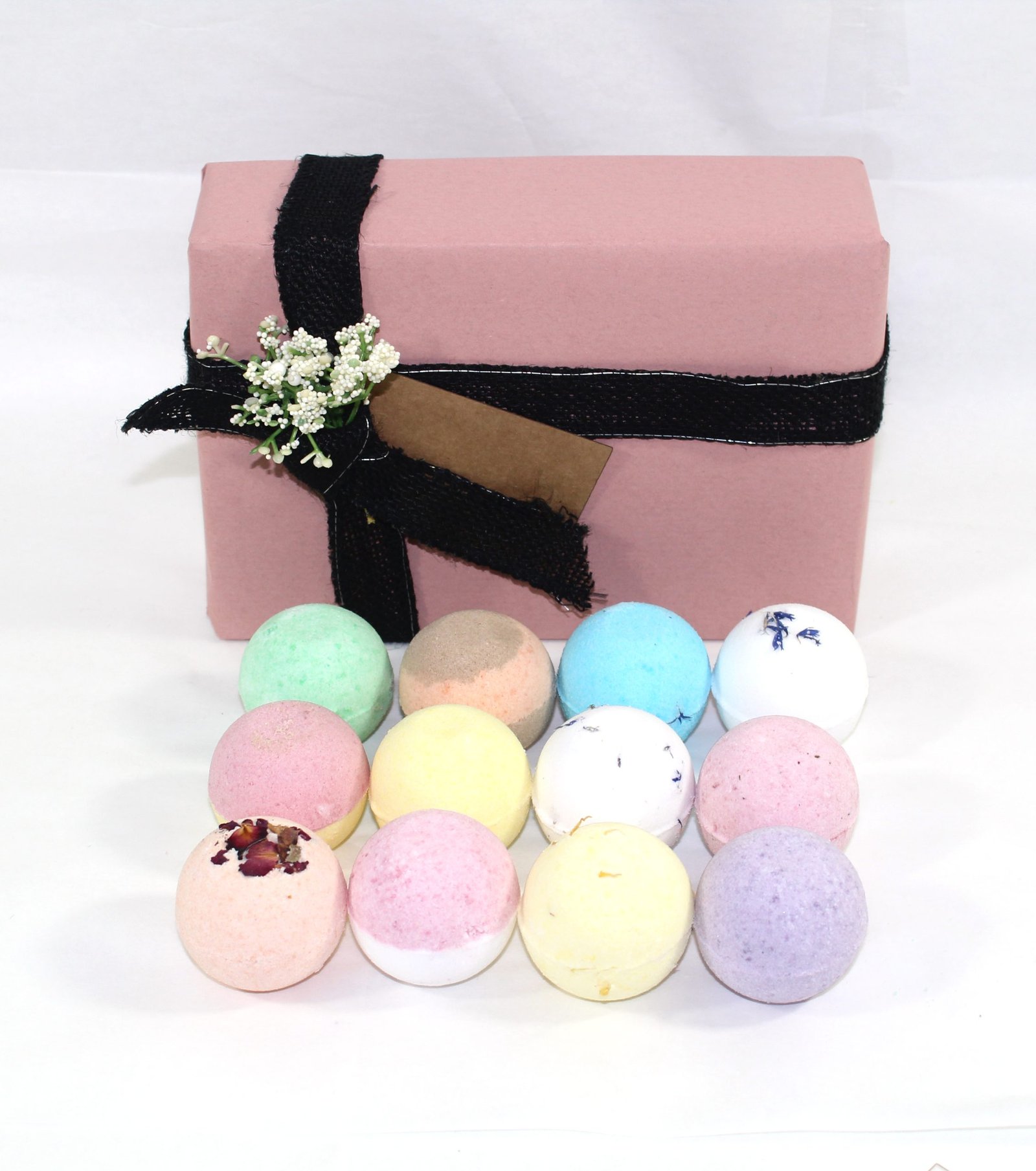 bath bombs and gift wrap