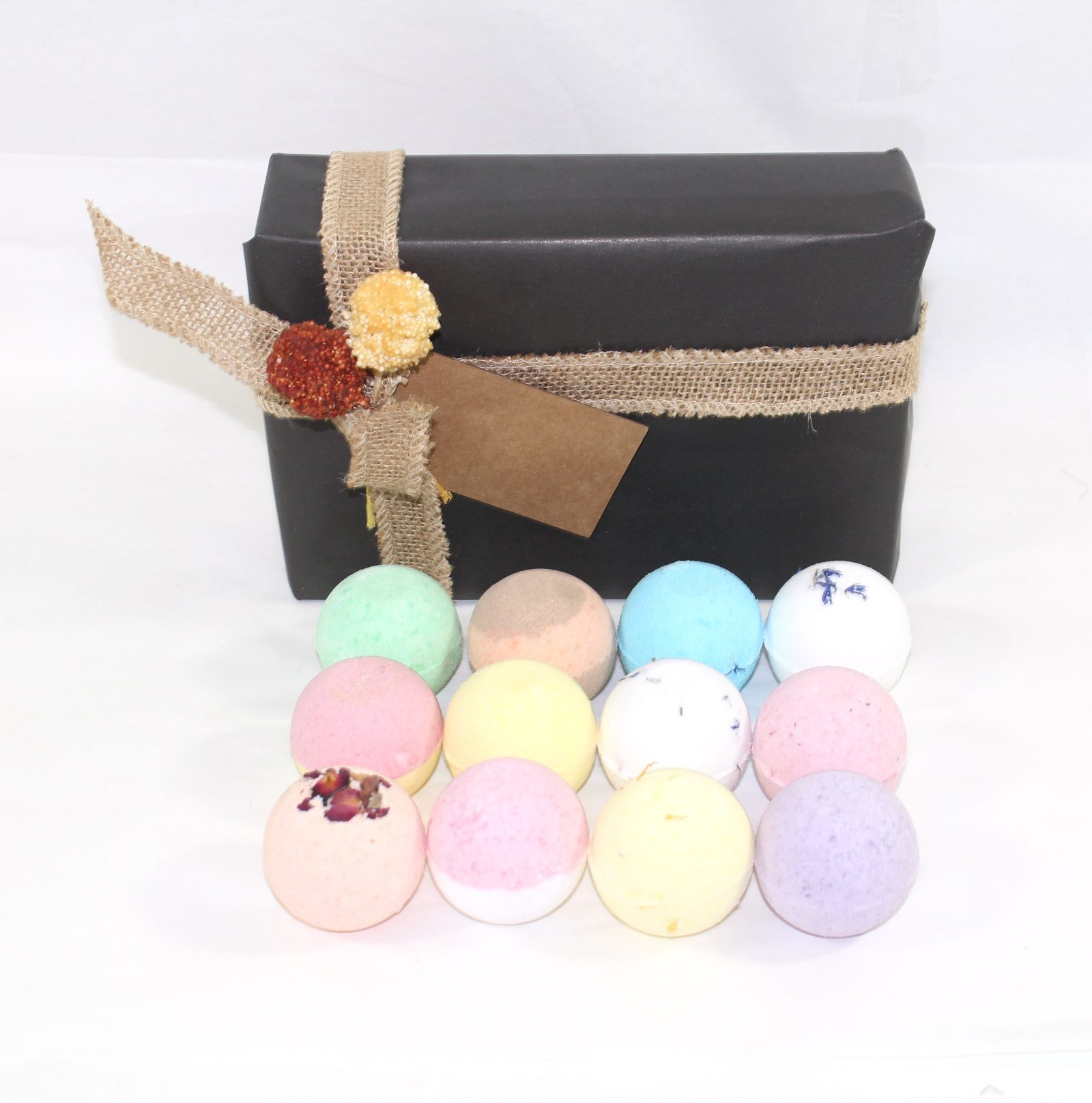 bath bombs and gift wrap