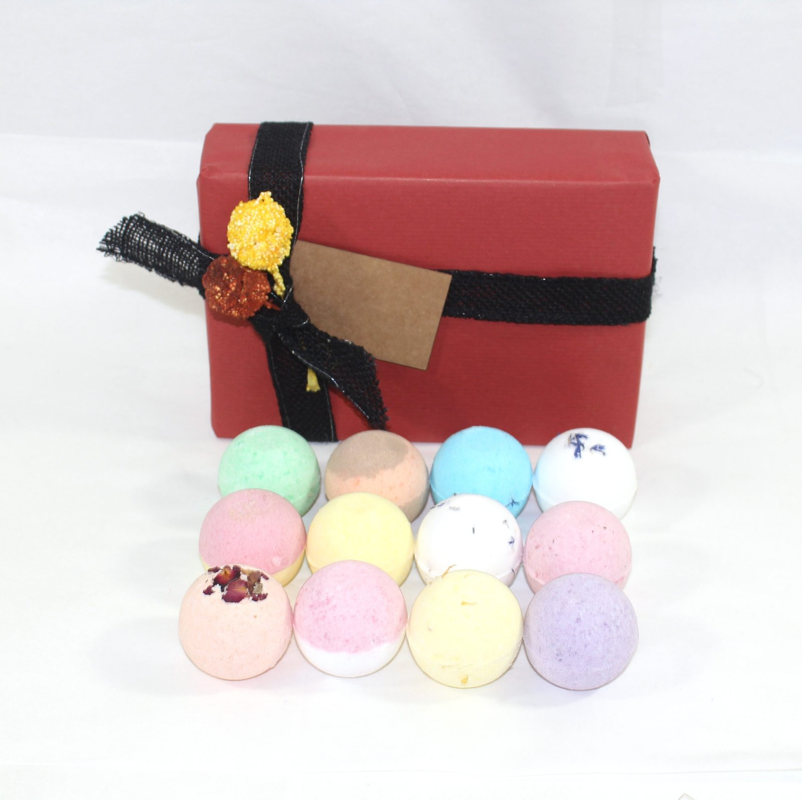 bath bombs and gift wrap