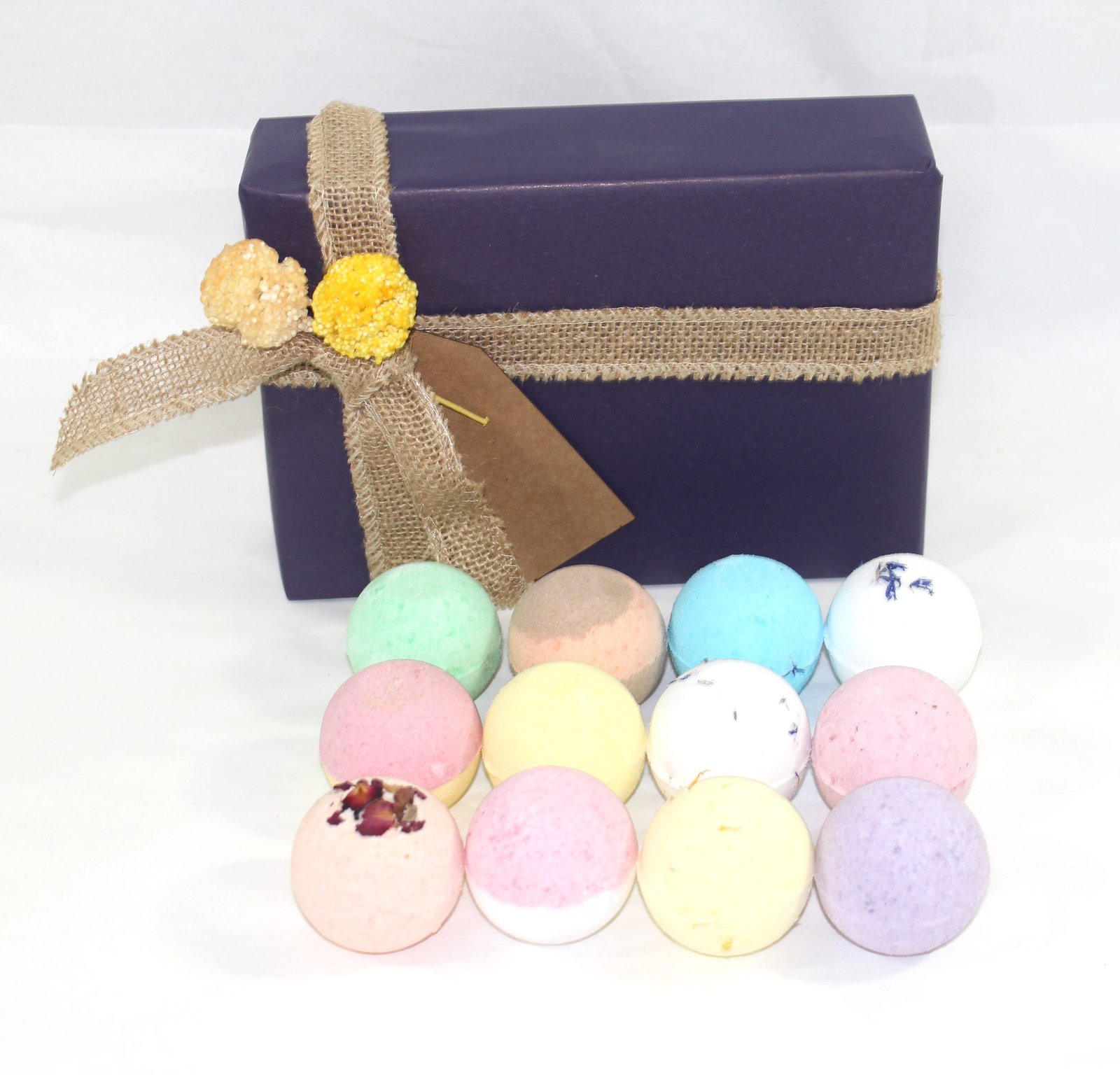 bath bombs and gift wrap