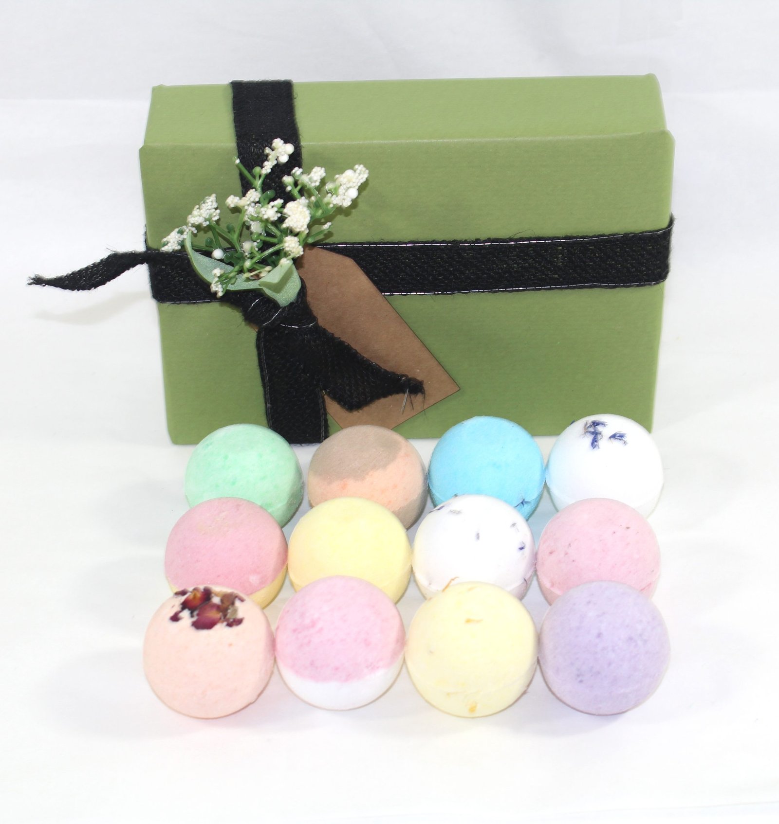 bath bombs and gift wrap